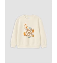 LC WAIKIKI Ekru Baskılı Erkek Çocuk Sweatshirt