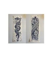 Dragon Şerit 3 Hafta Kalıcı 2 Adet Birden Tam Kol Bacak Geçici Dövme 46 cm