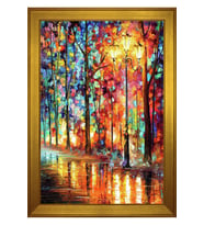 Manzara Temalı Kanvas Tablo 50 x 70 cm Gold Çerçeve