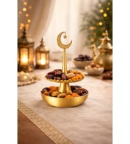 Ramazan Temalı Hilal & Yıldız Figürlü Çift Katlı Dekoratif Sunum Standı – 3D Baskı Tasarım