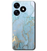 Tecno Spark 10 Pro Kılıf HD Desen Baskılı Kılıf - Mavi Gold Mermer