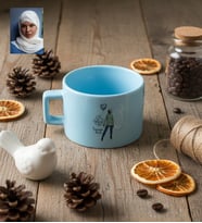 Kişiye Özel Karikatürlü Cute But Capricorn Oğlak Burcu Lüks Pastel Fincan Doğum Günü Hediyesi
