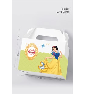Pamuk Prenses Kutu Çanta Postacı 14x17 cm *6'lı Paket