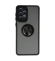 Samsung Galaxy A33 5g Kılıf Montreal Yüzüklü Silikon Kapak - Siyah