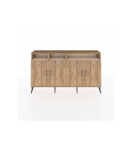 Arges Konsol 6 Raflı 4 Kapaklı 176x30x99 Çam-Çam/Aytaşı