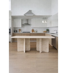 Dikdörtgen Salon Yemek Masası 180x90-Traverten