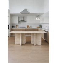 Dikdörtgen Salon Yemek Masası 180x90-Traverten