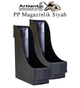 Plastik Magazinlik Siyah 2 Adet Plastik Kutu Klasörü Magazinlik A4 Dosya ve Masa Düzenleyici Sınıf Ev Ofis