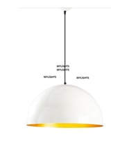 DEMET HABEK  MYLİGHTS 50CM PARLAK BEYAZ İÇİ ALTIN METAL  SARKIT AVİZE (Siyah)