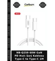 NB-Q259 60W GaN PD Hızlı Şarj Kablosu Type-C to Type-C 1M Elektronik Pratik Cihaz