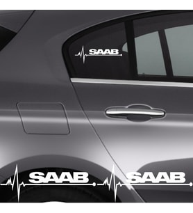 Saab 900 İçin Uyumlu Aksesuar Oto Ritim Sticker 2 Adet 20*9 Cm