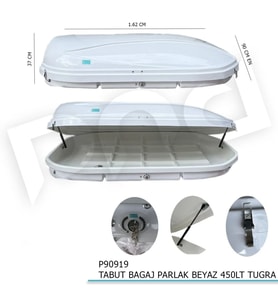 Tabut Port Bagaj Beyaz 450LT Tuğra