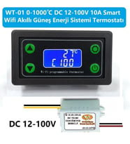 WT-01 Smart Wifi DC12-100V 1000C Güneş Paneli Termostat-Timer