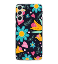 PrintiFy Samsung Galaxy A34 ile Uyumlu 1mm Slim Fit Retro Colors 1 Baskılı Şeffaf  Kılıf