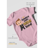 Dedemden sonra patron benim! Kısa Kollu Bebek Body %100 Pamuk