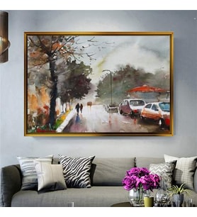 Altın Çerçeveli dekoratif tablo a1246 (Gold)