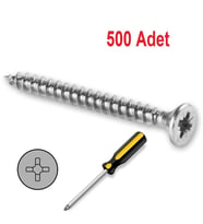 Meridyen Sunta Vidası 5.0x40mm 200 Adet (Gümüş)