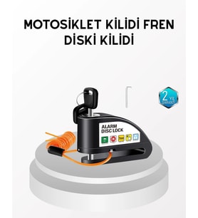 Anti Hırsızlık 110 Db Alarm Disk Fren Kilidi Suya Dayanıklı Çelik Güvenlik Kilidi