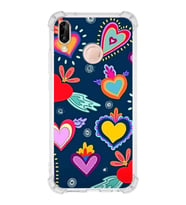 PrintiFy Huawei Mate 20 Lite Uyumlu Retro Color 3 Baskılı Şeffaf Köşe Korumalı Antişok Kılıf