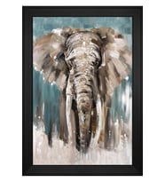 Hayvanlar Temalı Kanvas Tablo 50 x 70 cm Siyah Çerçeve