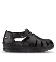 FORELLİ ALENA KADIN DERİ COMFORT SANDALET SİYAH