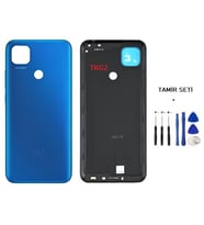 Xiaomi Redmi 9C FULL Kasa Arka Kapak Yan Tuş Takımı MAVİ - TAMİR SETİ