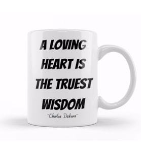 Charles Dickens Quotes Gift   Vintage Retro Rainbow Style Kupa Bardak Porselen
