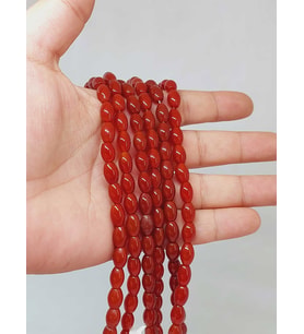 Akik Taşı Arpa Kesim Dizi 6*8.5mm (49974)