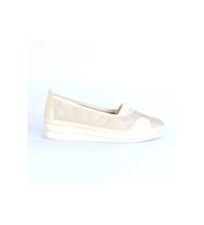 Moda Ayakkabı 01137 Lara Kadın Babet Ayakkabı (Krem)