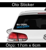 bu dizel seni üzer etiket sticker - 2 adet çıkartma araba motosiklet kask atv tablet pc buzdolabı otomobil bilgisayar uyumlu