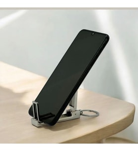 Katlanır Telefon Tutucu Anahtarlık – Taşınabilir Metal Stand Aparatı