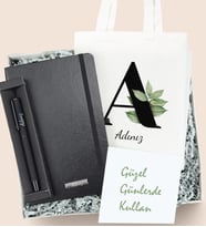 Kişiye Özel Defter & Kalem & Bez Çanta Kurumsal Hediye Seti