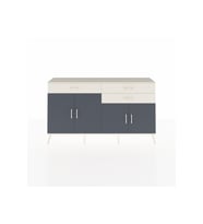 Arges Konsol 2 Raflı 3 Çekmeceli 4 Kapaklı 176x30x99 Aytaşı-Antrasit/Aytaşı