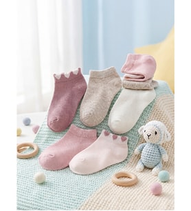 LCW baby Pembe Kız Bebek Patik Çorap 5'li