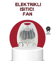 2000W Taşınabilir Elektrikli Fanlı Isıtıcı – Hızlı Isınma, Kompakt Boy