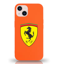 Apple iPhone 13 Uyumlu Lansman Kılıf Ferrari Tasarımlı Altı Kapalı İçi Kadife Kaplı  Kapak (Şeffaf)