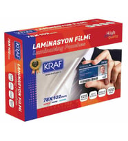 LAMİNASYON FİLMİ 78x102 mm 125MIC 100LÜ