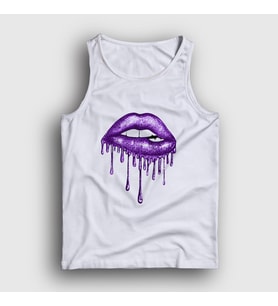 Presmono Unisex Beyaz Lips Deep Purple Atlet 381699tt (Beyaz)