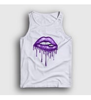 Presmono Unisex Beyaz Lips Deep Purple Atlet 381699tt (Beyaz)