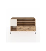Kronos Konsol 8 Raflı 2 Çekmeceli Tek Kapaklı  176x59x99 Çam-Aytaşı/Çam