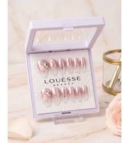 Louésse Rose Veil Takma Tırnak 12’li Soft Pembe Işıltılı Zarif Nail Set