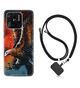 Xiaomi Redmi Note 7 8 9 Pro 10 2022 10 Pro 10S Kılıf Boyun Askılı Silikon Kartal Uçarken 1718