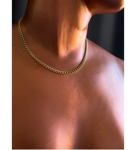 İnce Gurmet Model Gold Choker Çelik Zincir Kolye-Choker Serisi