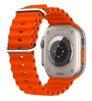 Cosmostech Akıllı Saat Watch için Uyumlu 42MM 44MM 45MM 49MM 1/2/3/4/5/6/se/7/8/ultra Akıllı Saat Silikon Kordon ve Kayışı Turuncu
