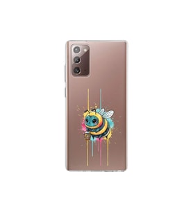 Samsung Galaxy Note 20 ile uyumlu Splash arı tasarımlı şeffaf silikon kılıf