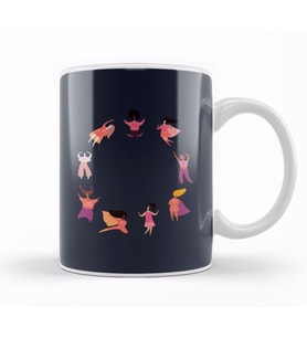 Girl Power Dancing Hero Capes Kupa Bardak Porselen
