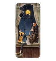 Xiaomi Redmi 12C Kılıf Resimli Desenli Baskılı Silikon Dog And Girl 1358