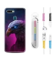 Oppo A5S A15 A16 A54 A55 A73 A74 Kılıf Kablo Koruma Spiral Silikon Kartal 1622