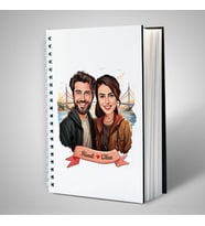 Sevgiliye Hediye Kişiye Özel Boğaz Köprüsü ve Aşkımız Karikatürlü Defter