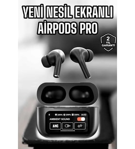 Kablosuz Bluetooth Kulaklık Ekranlı Uzun Şarj Süreli ANC Destekli